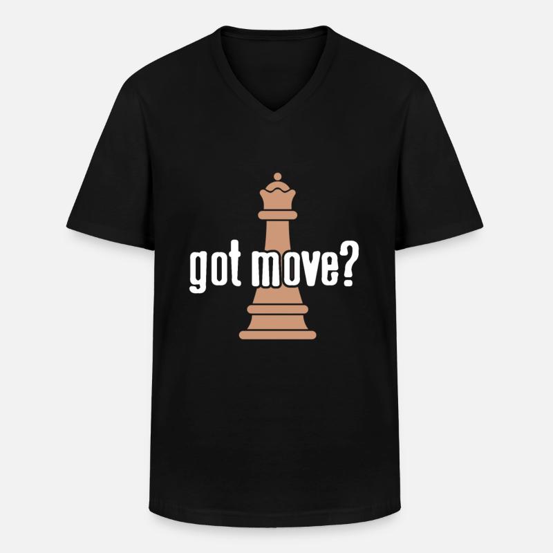 Schach - Got move? - Männer-T-Shirt mit V-Ausschnitt - Schwarz