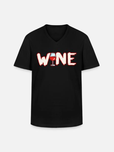 Wine Gift Idea - Men's V-Neck T-Shirt - black