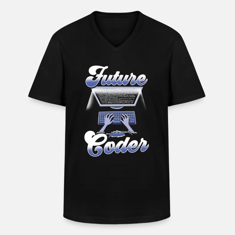 Zukünftiger Coder Code Programmierer Coding - Männer-T-Shirt mit V-Ausschnitt - Schwarz