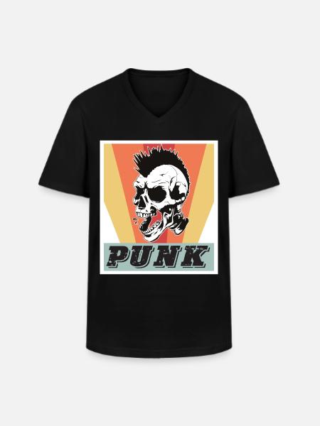 Punk Rock Music Punks Rocking - Men's V-Neck T-Shirt - black