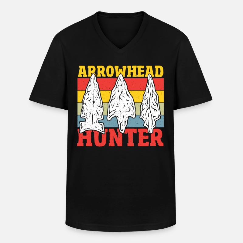 Pfeilspitzenjagd Pfeilspitzen-Jagd Pfeilspitzen-Sa - Männer-T-Shirt mit V-Ausschnitt - Schwarz