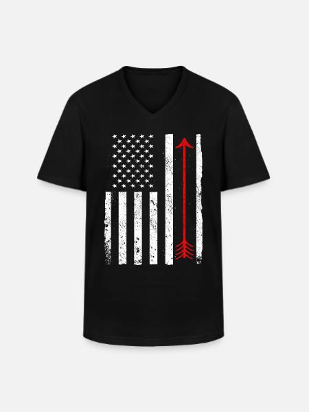 Archer de tir à l’arc - T-shirt col V Homme - noir