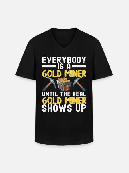 Gold Diggers Gold Mining - Men's V-Neck T-Shirt - black