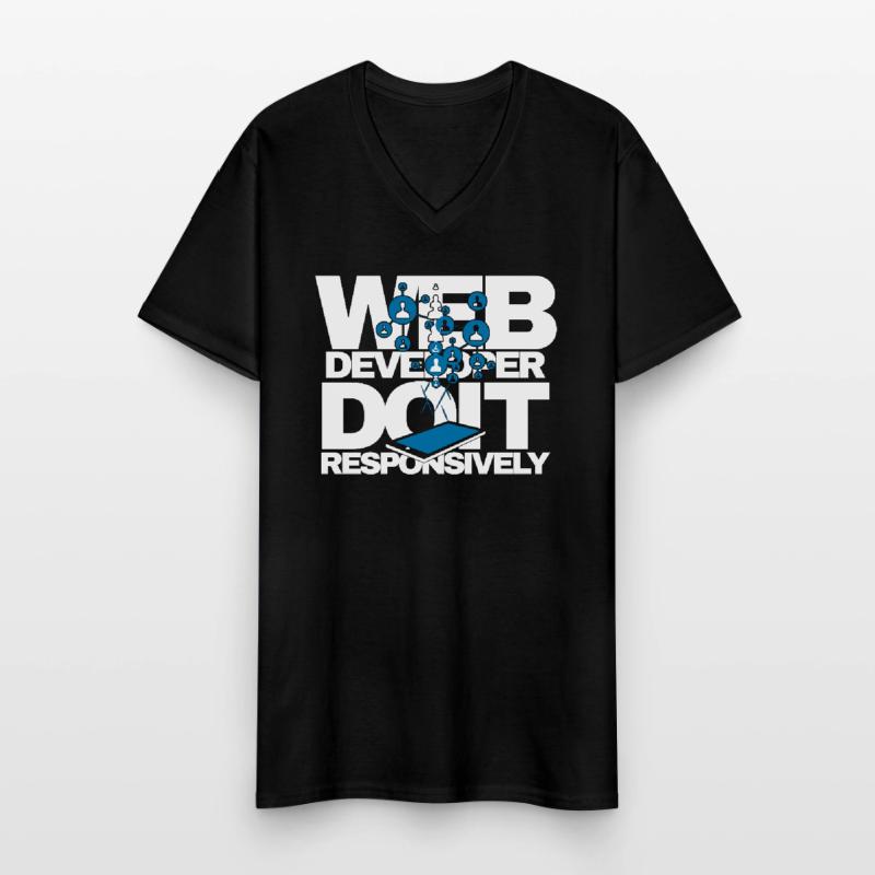 Web Developer Do It Responsively Website Program Men's V-Neck T-Shirt