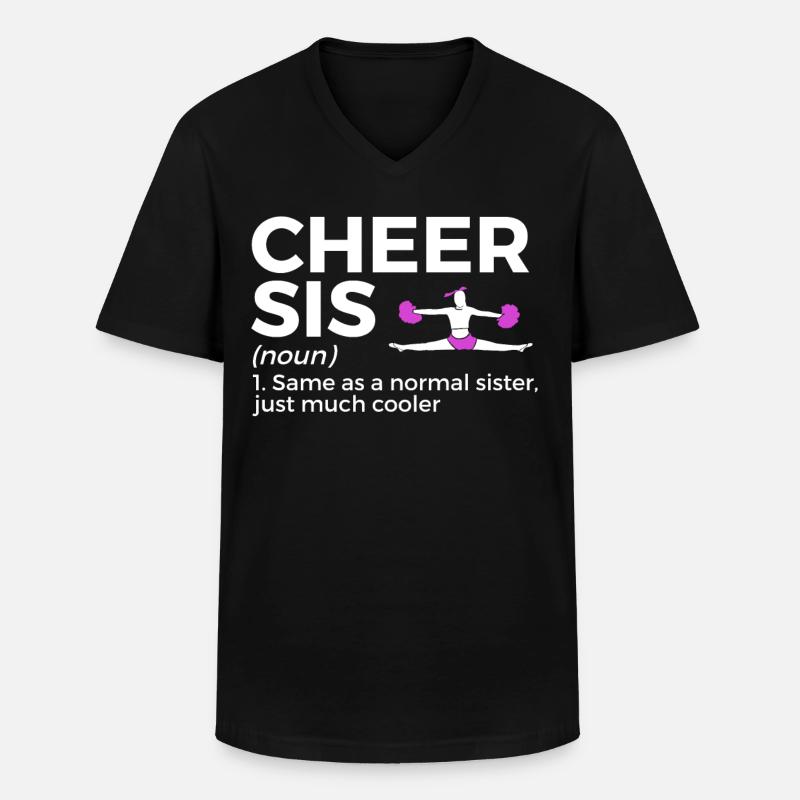 Cheerleader Cheerleading - Männer-T-Shirt mit V-Ausschnitt - Schwarz