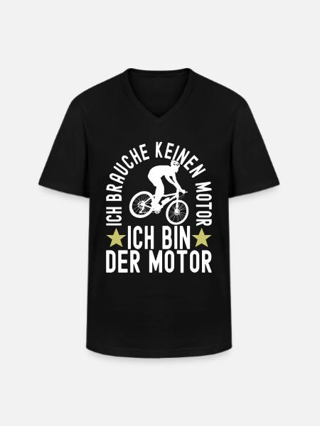 Fahrrad Fahrradfahrer - Männer-T-Shirt mit V-Ausschnitt - Schwarz