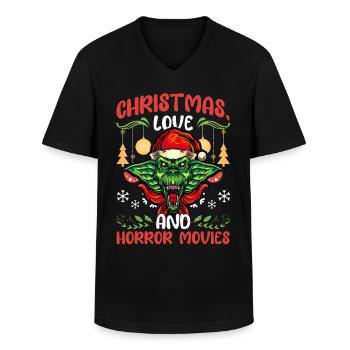 Horror Movie Zombie Santa Weihanchten Liebe Horror - Männer-T-Shirt mit V-Ausschnitt - Schwarz - Vorne - AI Model Male 178 dark (178cm)