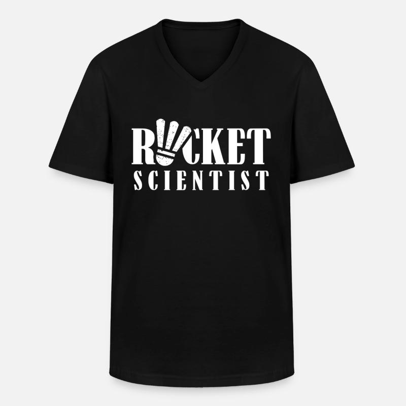 Thug Scientist Racket Scientist - Men's V-Neck T-Shirt - black