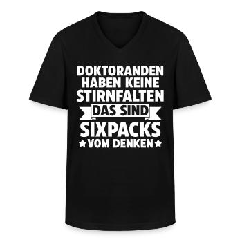 Doktor Abschluss Doktorand Promotion Doktortitel - Männer-T-Shirt mit V-Ausschnitt - Schwarz - Vorne - AI Model Male 178 dark (178cm)