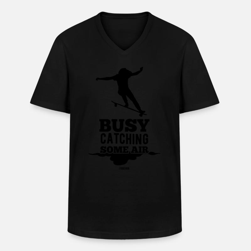 Mädchen Halfpipe Skateboard Frau - Männer-T-Shirt mit V-Ausschnitt - Schwarz