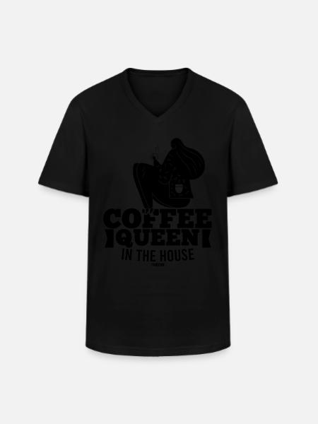 Breakfast coffee for mom - Men's V-Neck T-Shirt - black