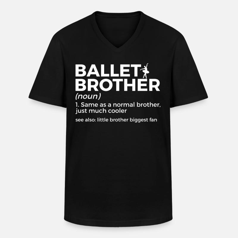 Ballet Tanzen - Männer-T-Shirt mit V-Ausschnitt - Schwarz