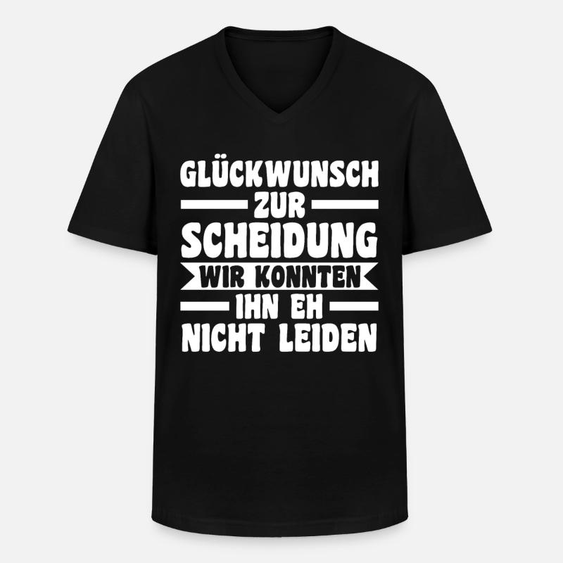 Scheidungsparty Geschieden Scheidung - Männer-T-Shirt mit V-Ausschnitt - Schwarz