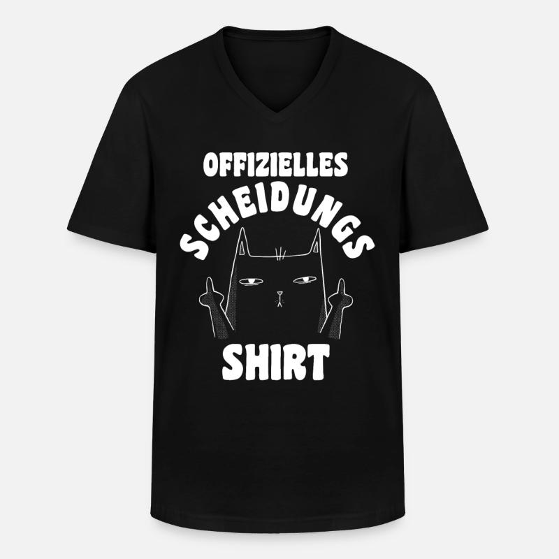 Scheidungsparty Geschieden Scheidung - Männer-T-Shirt mit V-Ausschnitt - Schwarz
