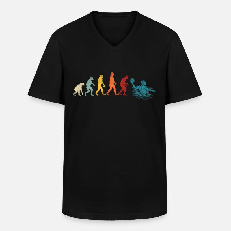 Water Polo Evolution - Men's V-Neck T-Shirt - black