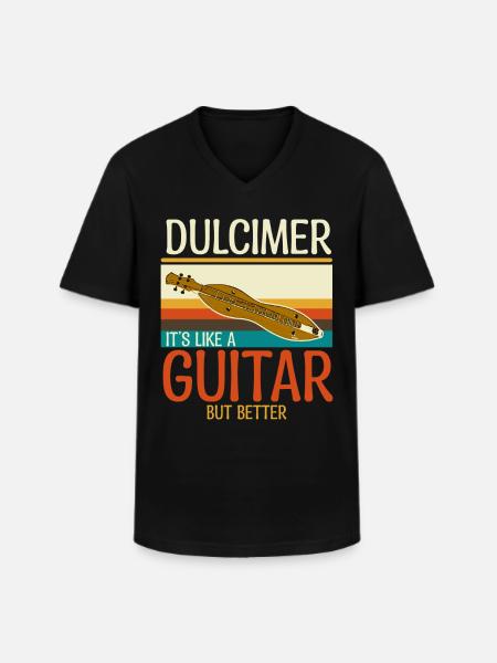 Dulcimer Instrument - Men's V-Neck T-Shirt - black