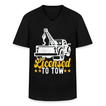 Abschleppwagen Abschleppdienst - Männer-T-Shirt mit V-Ausschnitt - Schwarz - Vorne - AI Model Male 178 dark (178cm)