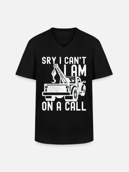 Abschleppwagen Abschleppdienst - Männer-T-Shirt mit V-Ausschnitt - Schwarz