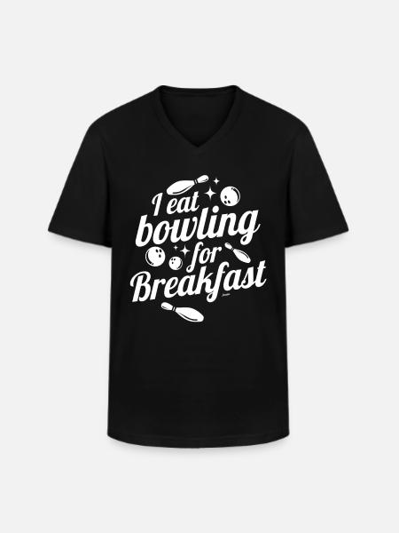 Bowling Team Gift Idea - Men's V-Neck T-Shirt - black