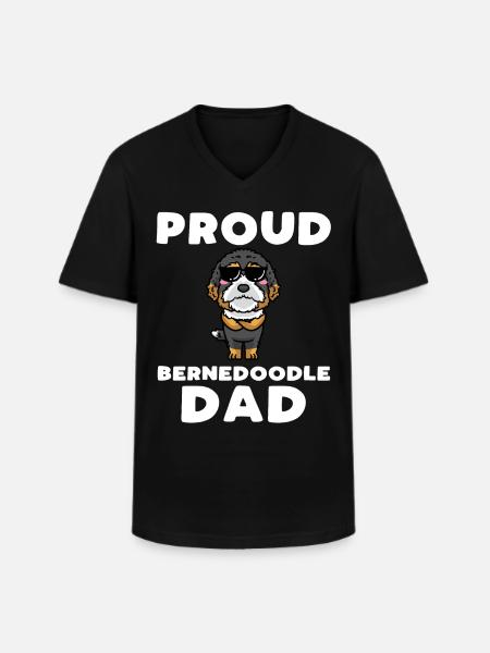 Bernedoodle Dog - Men's V-Neck T-Shirt - black
