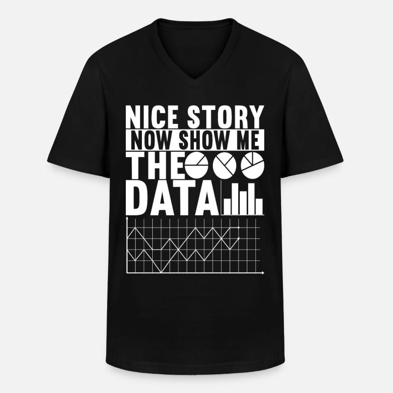 Data Scientist Data Analyst - Men's V-Neck T-Shirt - black