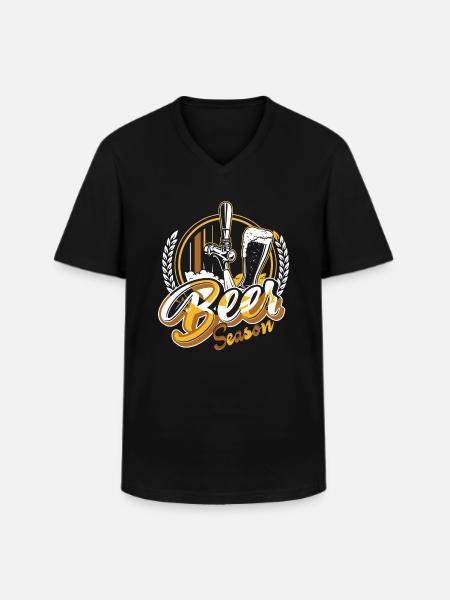 Beer season - Men's V-Neck T-Shirt - black