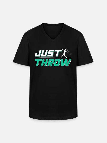 Einfach Werfen Speerwerfer Speerwerfen Speerwurf - Männer-T-Shirt mit V-Ausschnitt - Schwarz