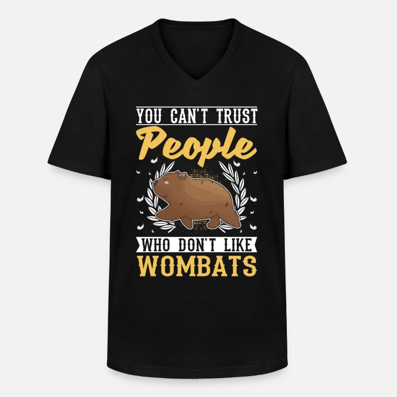 Australischer Wombat - Männer-T-Shirt mit V-Ausschnitt - Schwarz