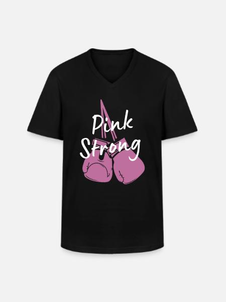 Regalo per il cancro al seno Cancro al seno Cancro rosa - Maglietta da uomo classica con scollo a V - nero