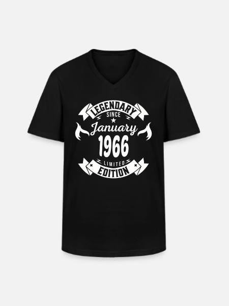 Leggendario dal gennaio 1966 - Maglietta da uomo classica con scollo a V - nero