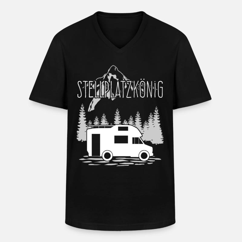 Wohnmobil Camper Camping Wohnmobile - Männer-T-Shirt mit V-Ausschnitt - Schwarz
