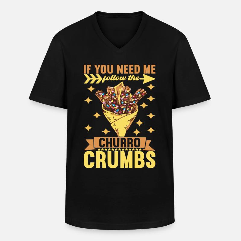 Churros - Männer-T-Shirt mit V-Ausschnitt - Schwarz