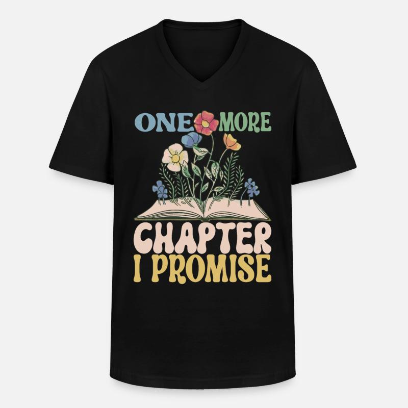 Bücher Lesen Bücherwurm - Männer-T-Shirt mit V-Ausschnitt - Schwarz