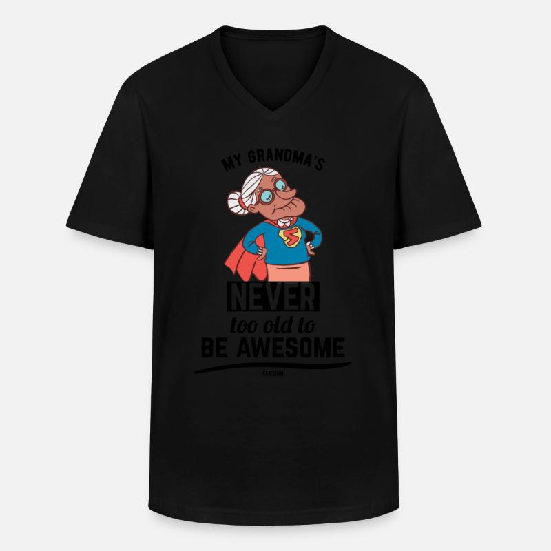 coole Oma Mutter Großmutter Held - Männer-T-Shirt mit V-Ausschnitt - Schwarz