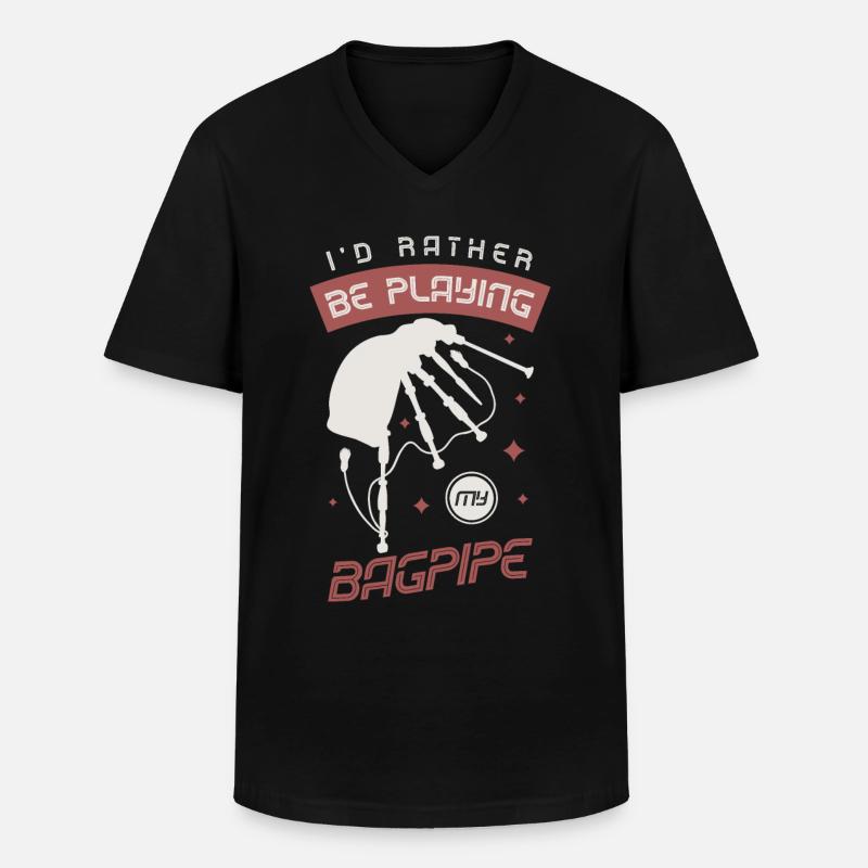 Ich Würde Eher Meinen - Männer-T-Shirt mit V-Ausschnitt - Schwarz