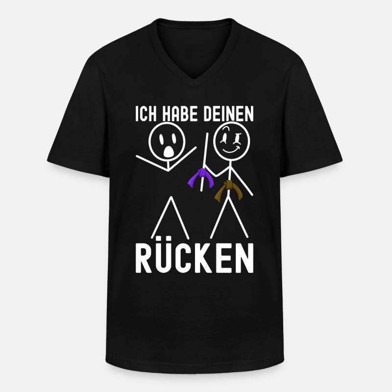 Brazilian Jiu-Jitsu BJJ Grappling - Männer-T-Shirt mit V-Ausschnitt - Schwarz