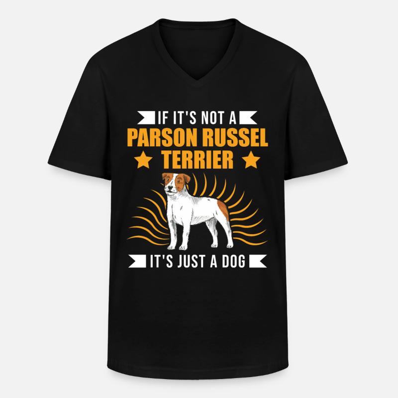 Parson Russell Terrier Besitzer - Männer-T-Shirt mit V-Ausschnitt - Schwarz