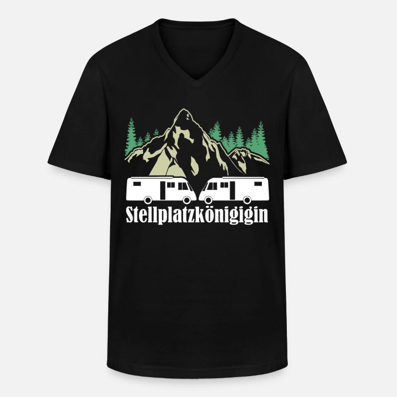 Wohnmobil Camping Camper Wohnmobile - Männer-T-Shirt mit V-Ausschnitt - Schwarz