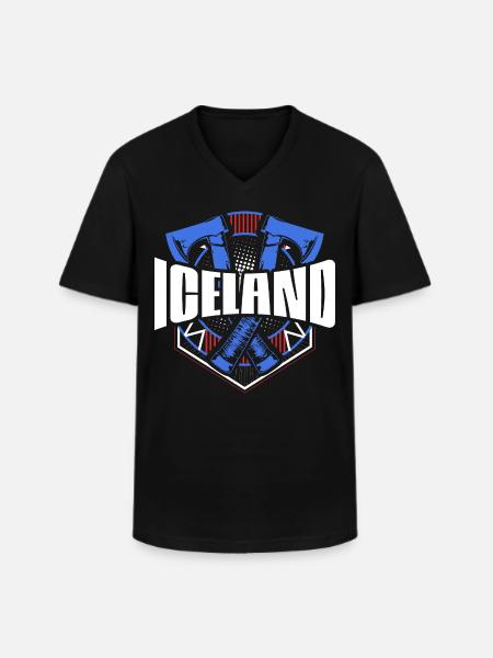 Iceland Reykjavik Pride - Men's V-Neck T-Shirt - black