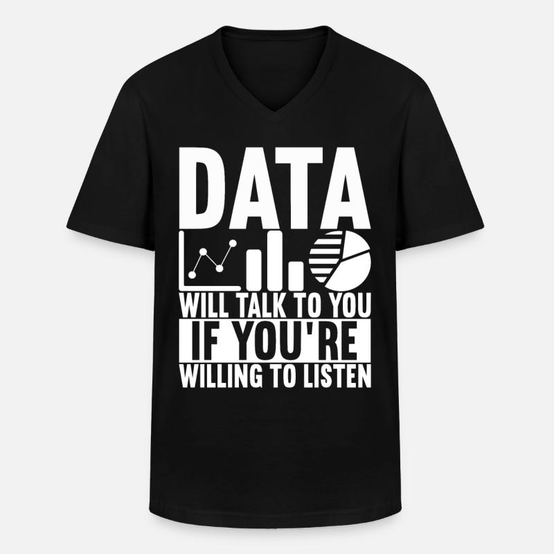 Data Scientist Data Analyst - Men's V-Neck T-Shirt - black