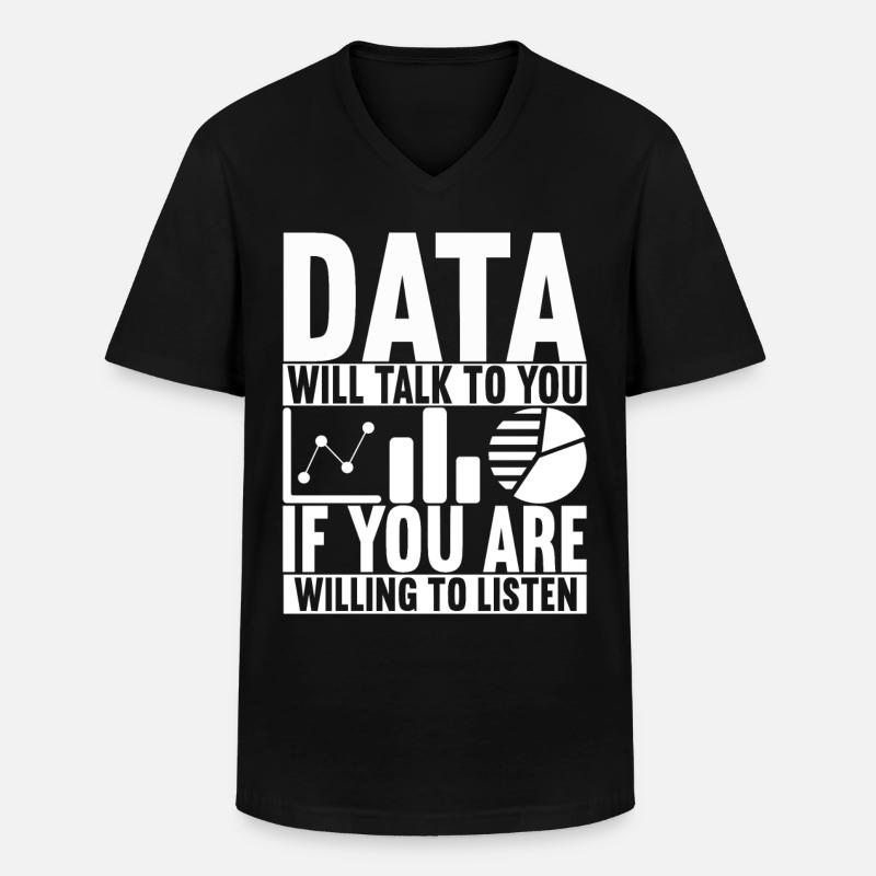 Data Scientist Data Analyst - Männer-T-Shirt mit V-Ausschnitt - Schwarz