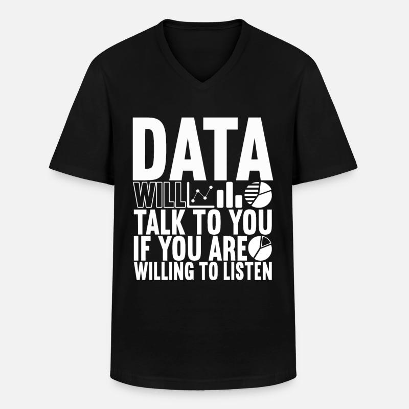 Data Scientist Data Analyst - Männer-T-Shirt mit V-Ausschnitt - Schwarz