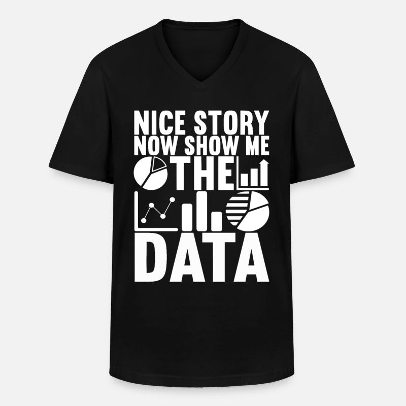 Data Scientist Data Analyst - Männer-T-Shirt mit V-Ausschnitt - Schwarz
