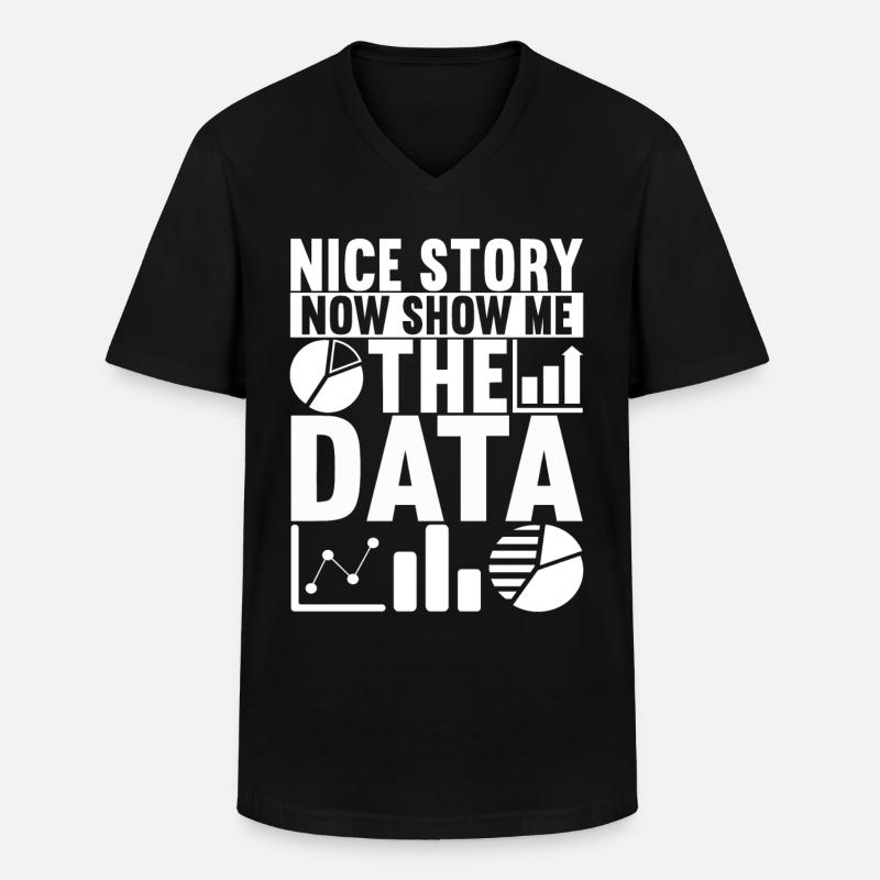 Data Scientist Data Analyst - Männer-T-Shirt mit V-Ausschnitt - Schwarz