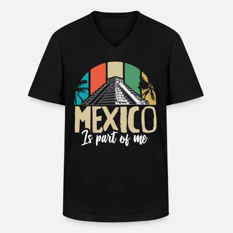 Mexiko Kaktus Staat - Männer-T-Shirt mit V-Ausschnitt - Schwarz