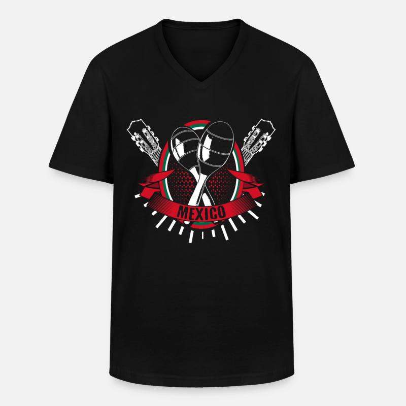 Mexiko Salsa Stolz Geschenkidee - Männer-T-Shirt mit V-Ausschnitt - Schwarz