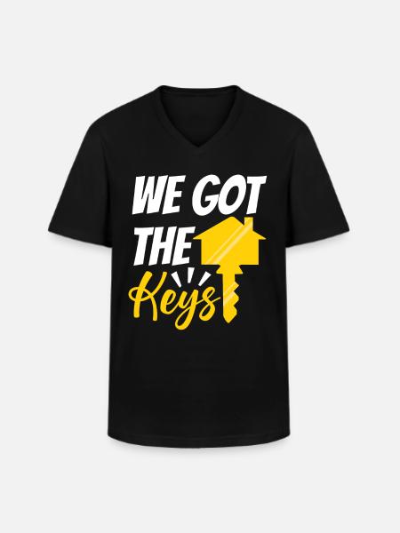 We Got The Keys - Men's V-Neck T-Shirt - black