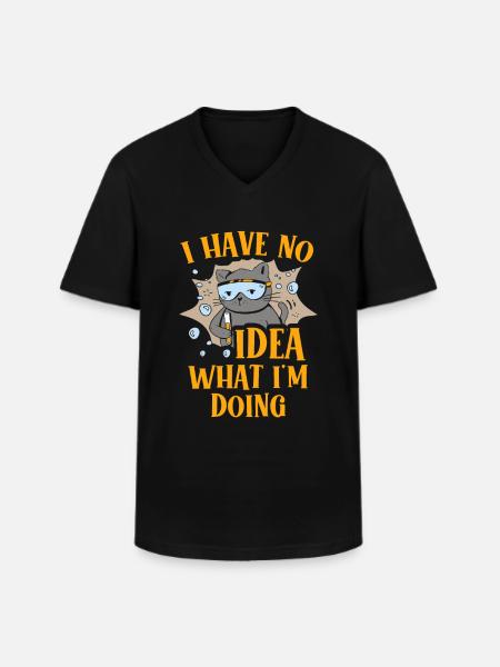 I have no idea what I'm doing, Cat Science - Men's V-Neck T-Shirt - black