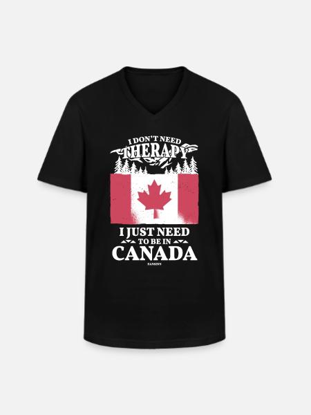 Canada - Men's V-Neck T-Shirt - black