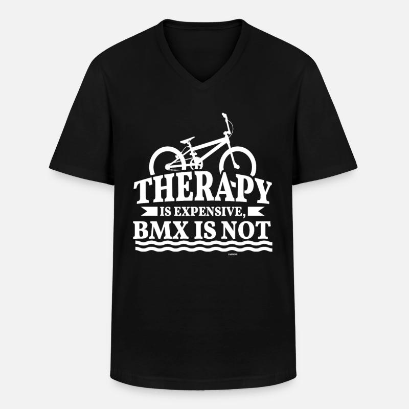 Fahrrad BMX Halfpipe BMX-Bahn - Männer-T-Shirt mit V-Ausschnitt - Schwarz